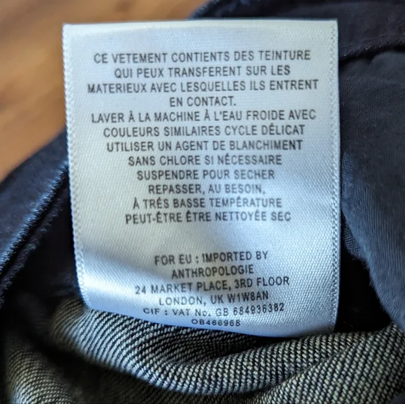 Pilcro and the Letterpress Dark Denim Cropped Flared Slim Jeans Size 29 - Picture 11 of 14